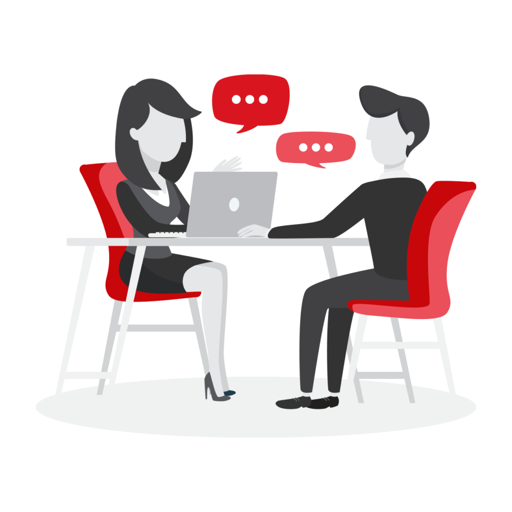 illustration of people meeting