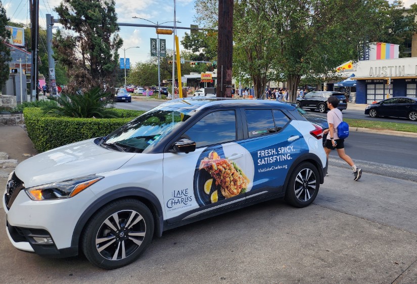 Visit Lake Charles wrapped Car