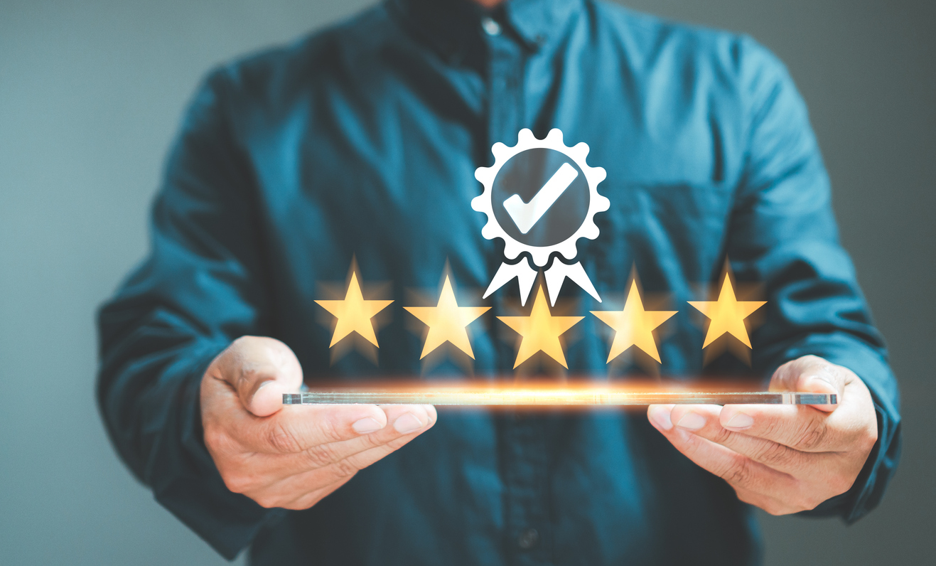 customer service rating of 5 stars