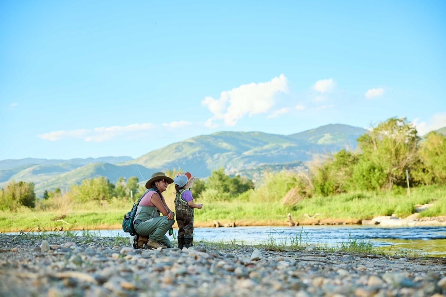 family visiting colorado
