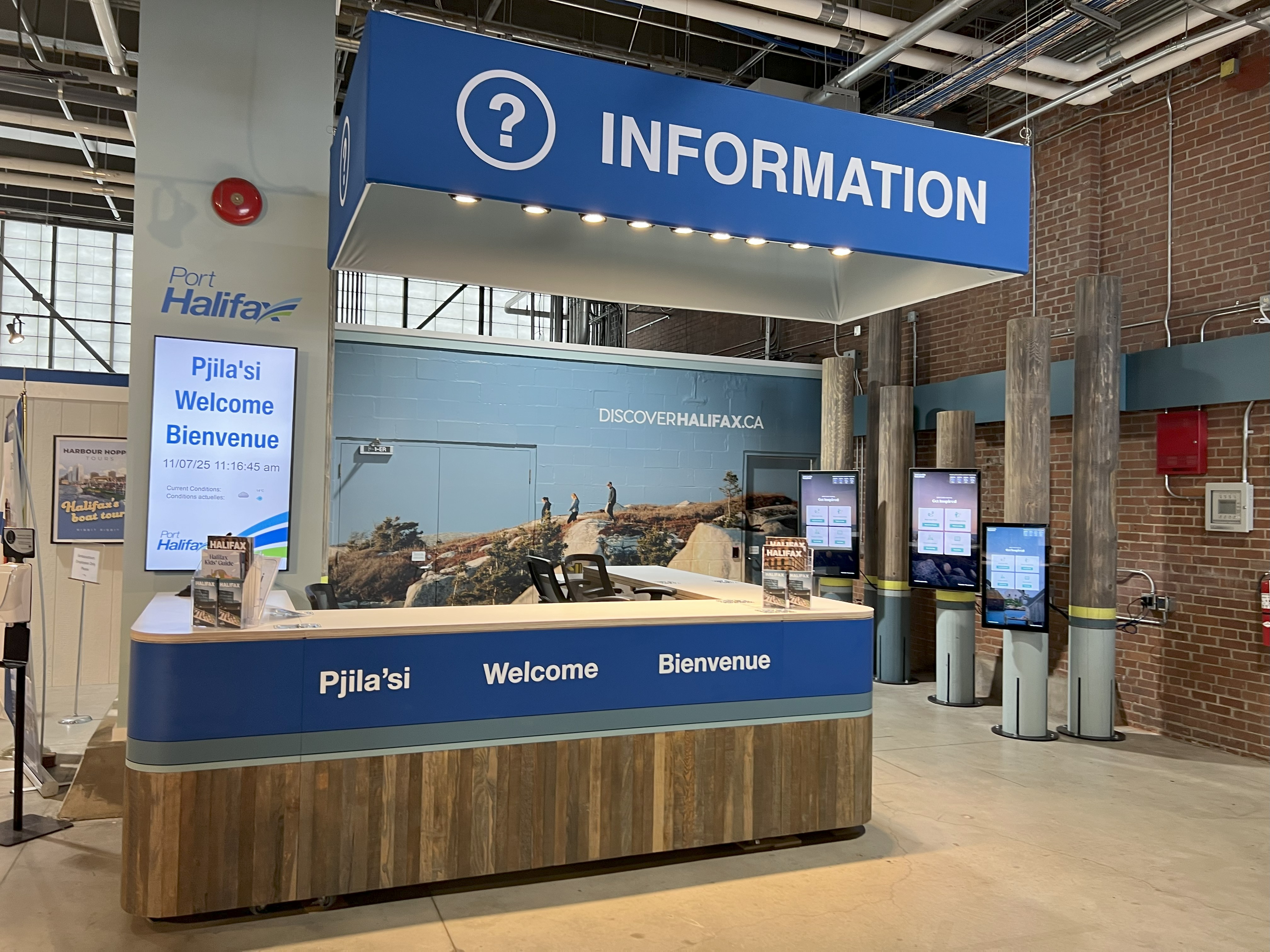 Information desk at the Halifax visitor center