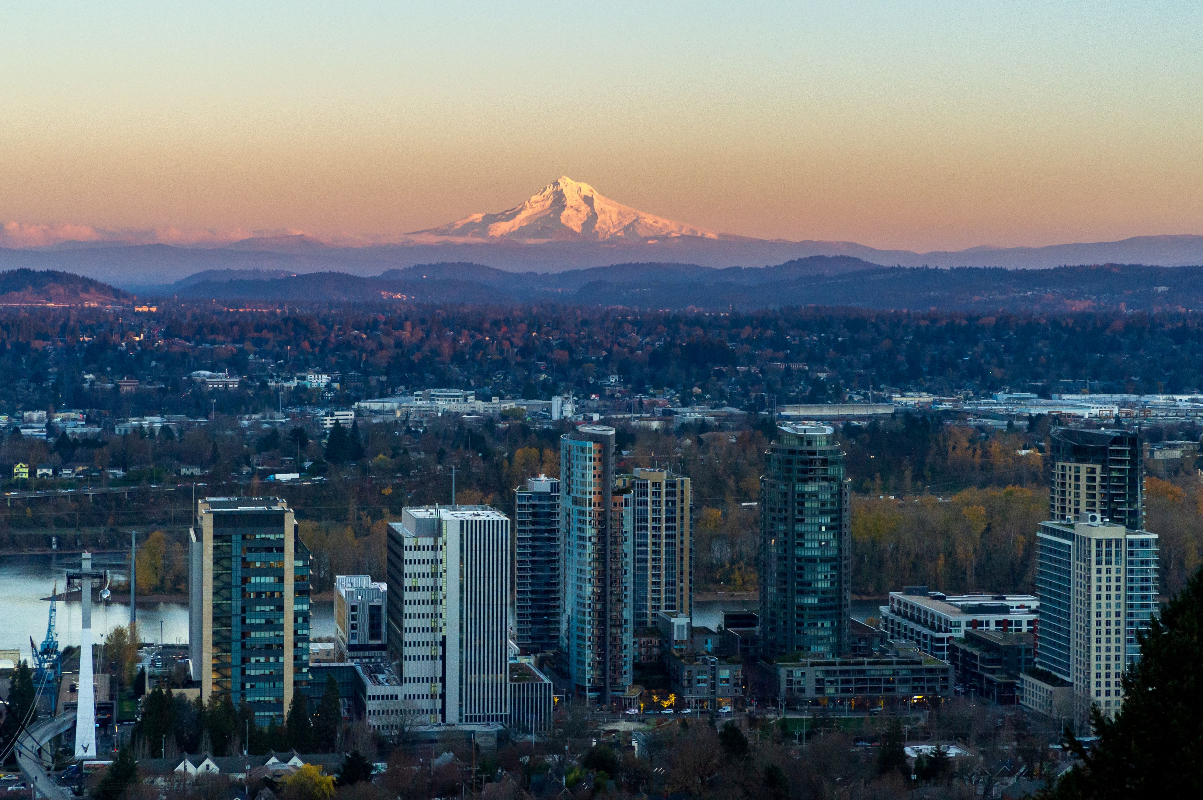 mount hood at sunset