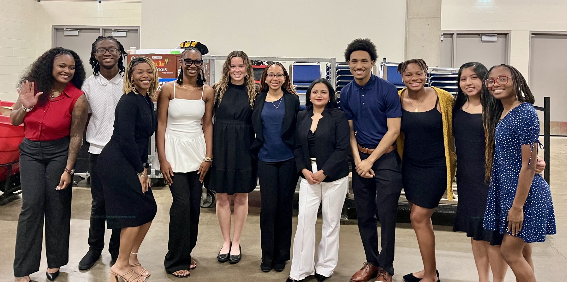 HBCU scholarship recipients backstage at Annual Convention