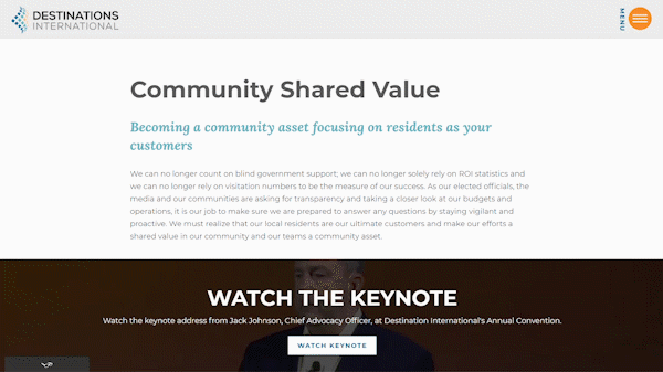 Community Shared Value landing page GIF