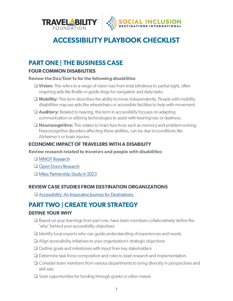 accessibility playbook checklist