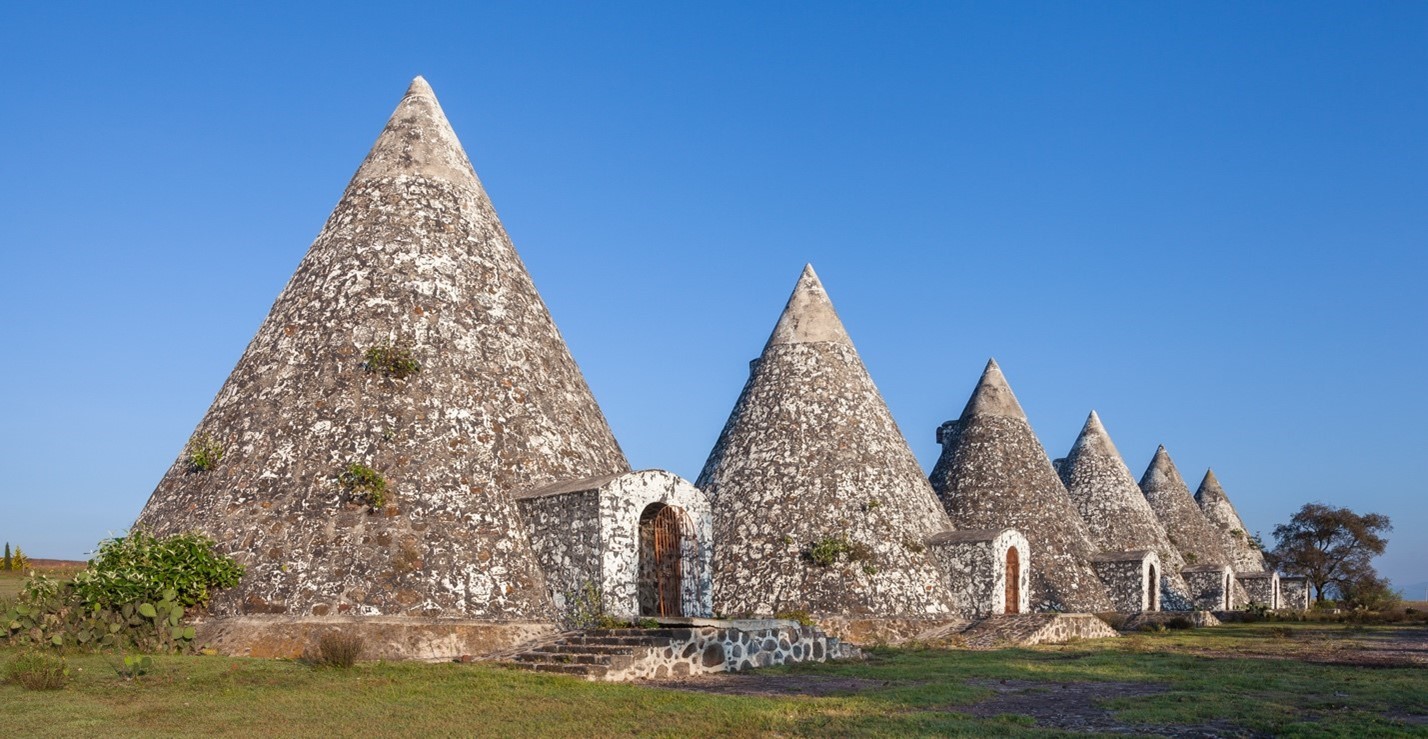 Silos in Acatlán, Hidalgo, Mexico 