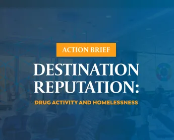 cover of destination reputation action brief: homelessness