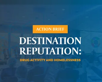 cover of destination reputation action brief: homelessness