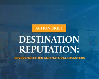 cover of destination reputation action brief: natural disasters