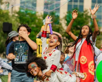 group of people celebrating