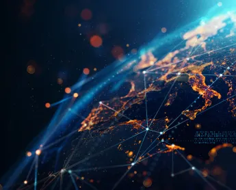 image of earth at night with lights visible