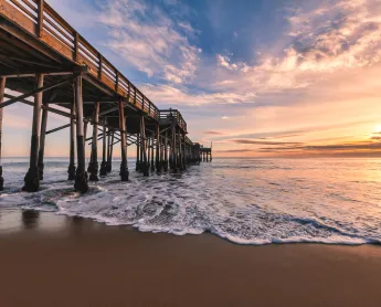 Balboa Pier at Sunset in Newport Beach, CA