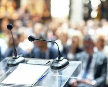 microphone at podium