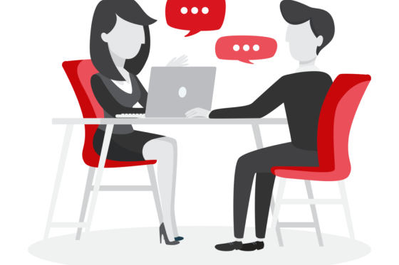 illustration of people meeting