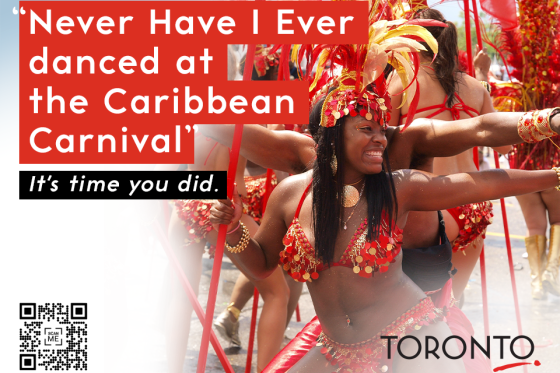 Never Have I Ever campaign ad from Destination Toronto