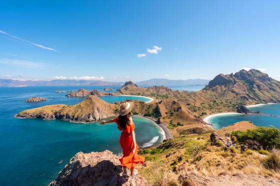 woman on an island