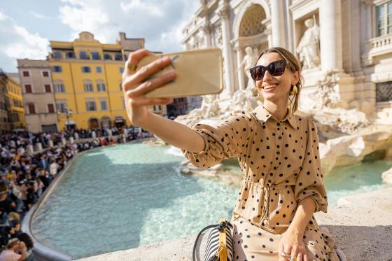 woman taking a selfie