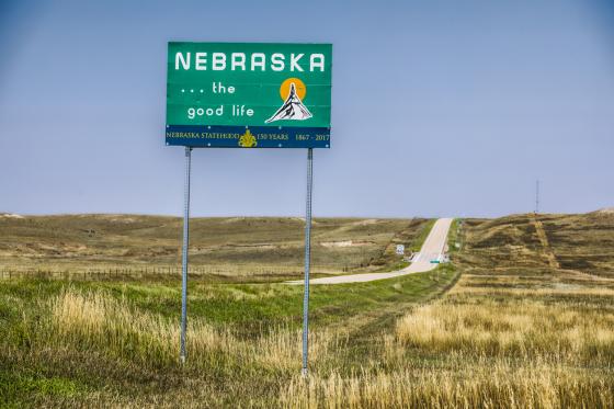 Welcome to Nebraska sign