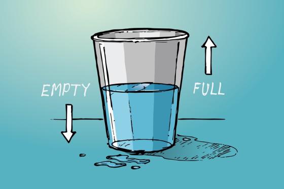 glass of water - half empty or half full