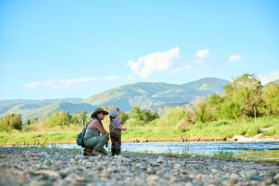 family visiting colorado