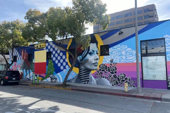 Mural of a woman