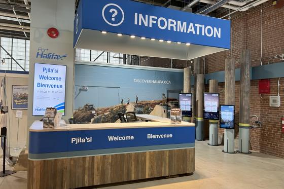 Information desk at the Halifax visitor center