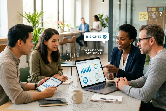 Team working on a project