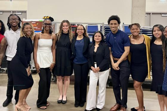 HBCU scholarship recipients backstage at Annual Convention