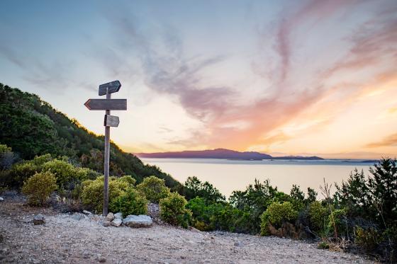 view at sunset