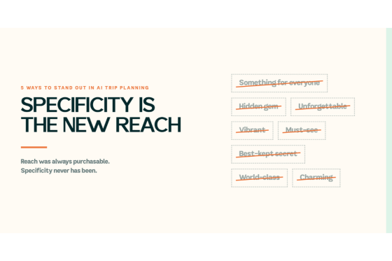 "specificity is the new reach" graphic