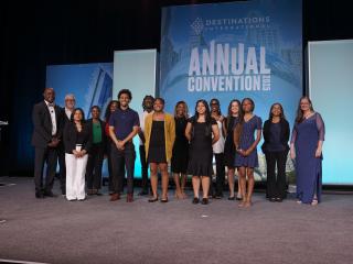 HBCU scholarship recipients on stage at Annual Convention