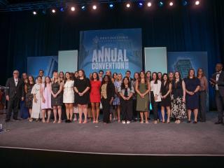 30 Under 30 class of 2025 being celebrated on stage at annual convention