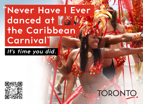 Never Have I Ever campaign ad from Destination Toronto