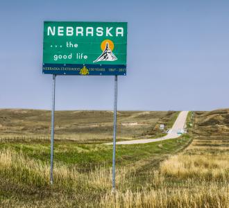 Welcome to Nebraska sign