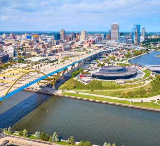 Milwaukee aerial shot