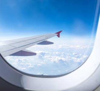 view from plane window