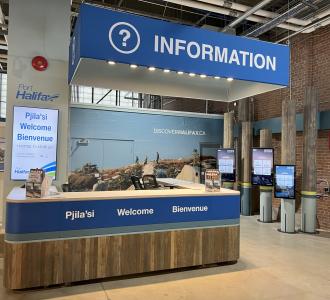 Information desk at the Halifax visitor center