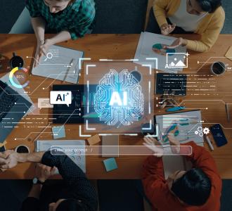 workers using AI
