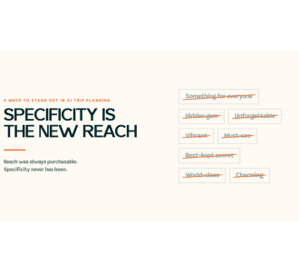 "specificity is the new reach" graphic